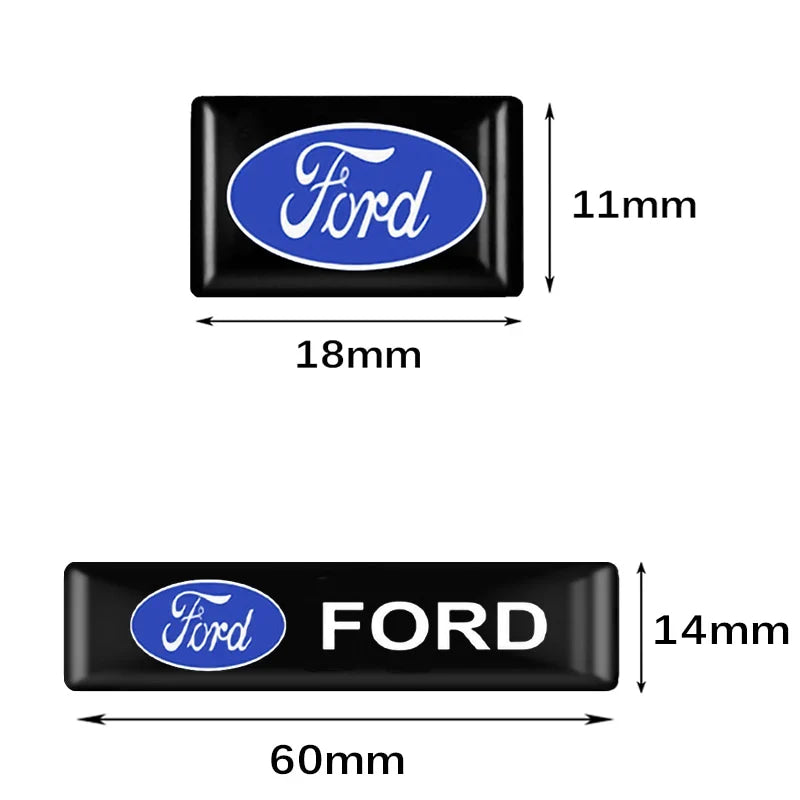 10Pcs 3D Car Styling Epoxy Emblem Badge Stickers Goods Auto Accessories For Ford Focus mk2 mk3 Fiesta Fusion Ranger Mondeo Kuga