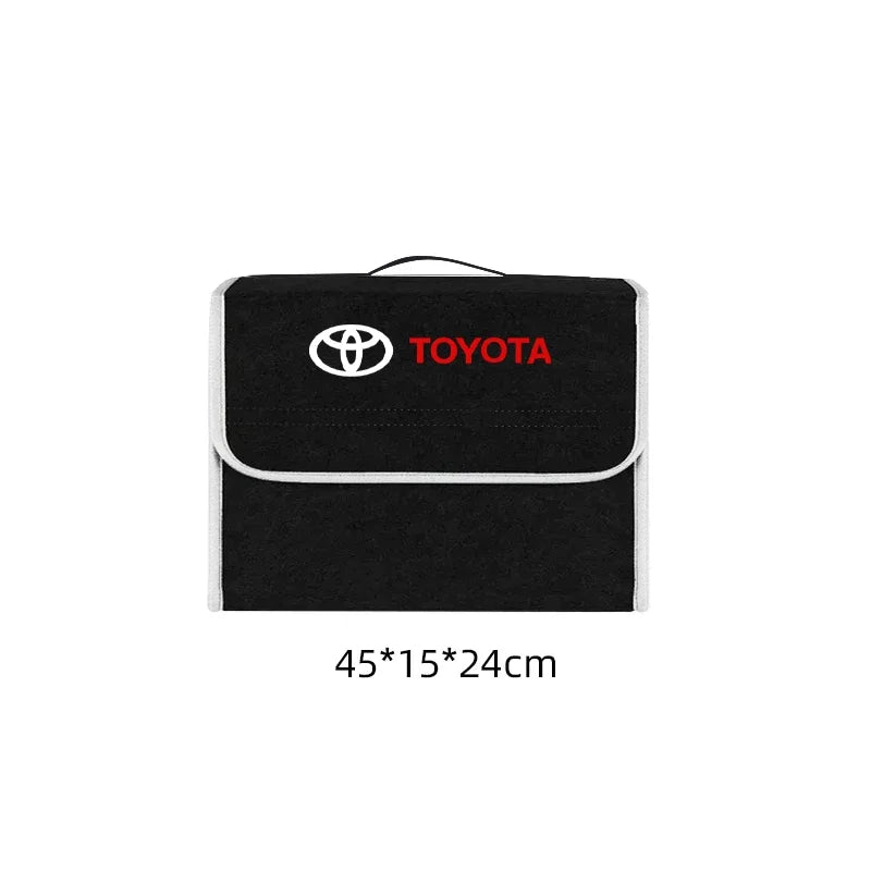 Car interior sticker Car Trunk Storage Box Foldable Felt Organizer Stowing Tidying Box For Toyota Corolla Camry rav4 Yaris hilux