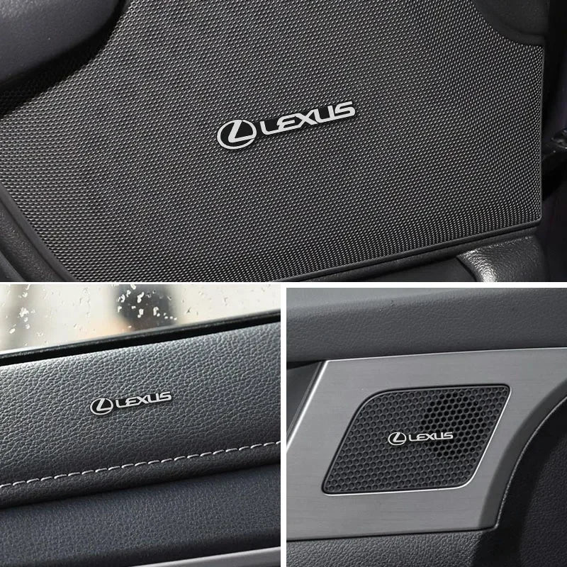 Car Audio Decorate 3D Aluminum Badge Emblem Stickers For Lexus IS250 IS200 CT200h GS300 LS430 RX450h LX570 IS300 ES RX LS IS NX