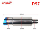 Car Exhaust Pipe Muffler Tail Pipe Universal High Quality Stainless Steel Interface 51 57 64MM Exhaust System End 88mm