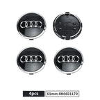 For Audi A8 A5 A6 C5 C6 C7 A7 A1 A3 A4 B5 Q3 Q5 Q7 TT 4pcs 60mm 61mm 68mm 69mm Car Wheel Hub Center Caps Rim Cover Accessories
