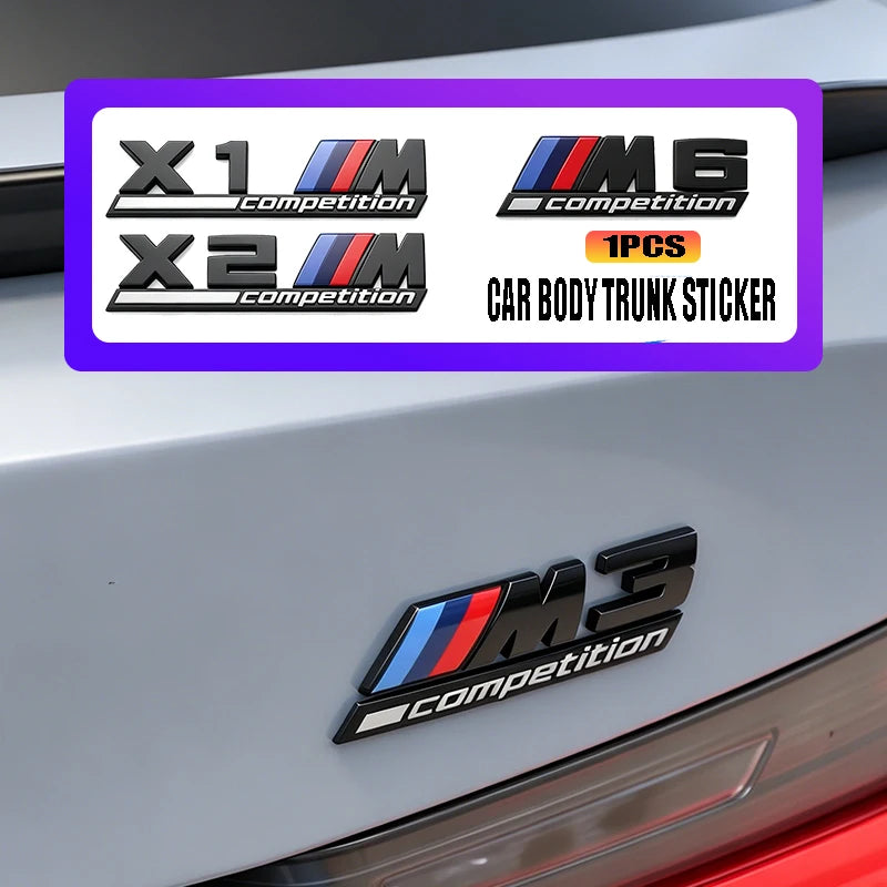3D Metal Thunder Rear Tail Side Label Sticker Accessories For BMW X1 X2 X3 X4 X5 X6 X7 iX3 E46 E70 E90 F07 F10 F20