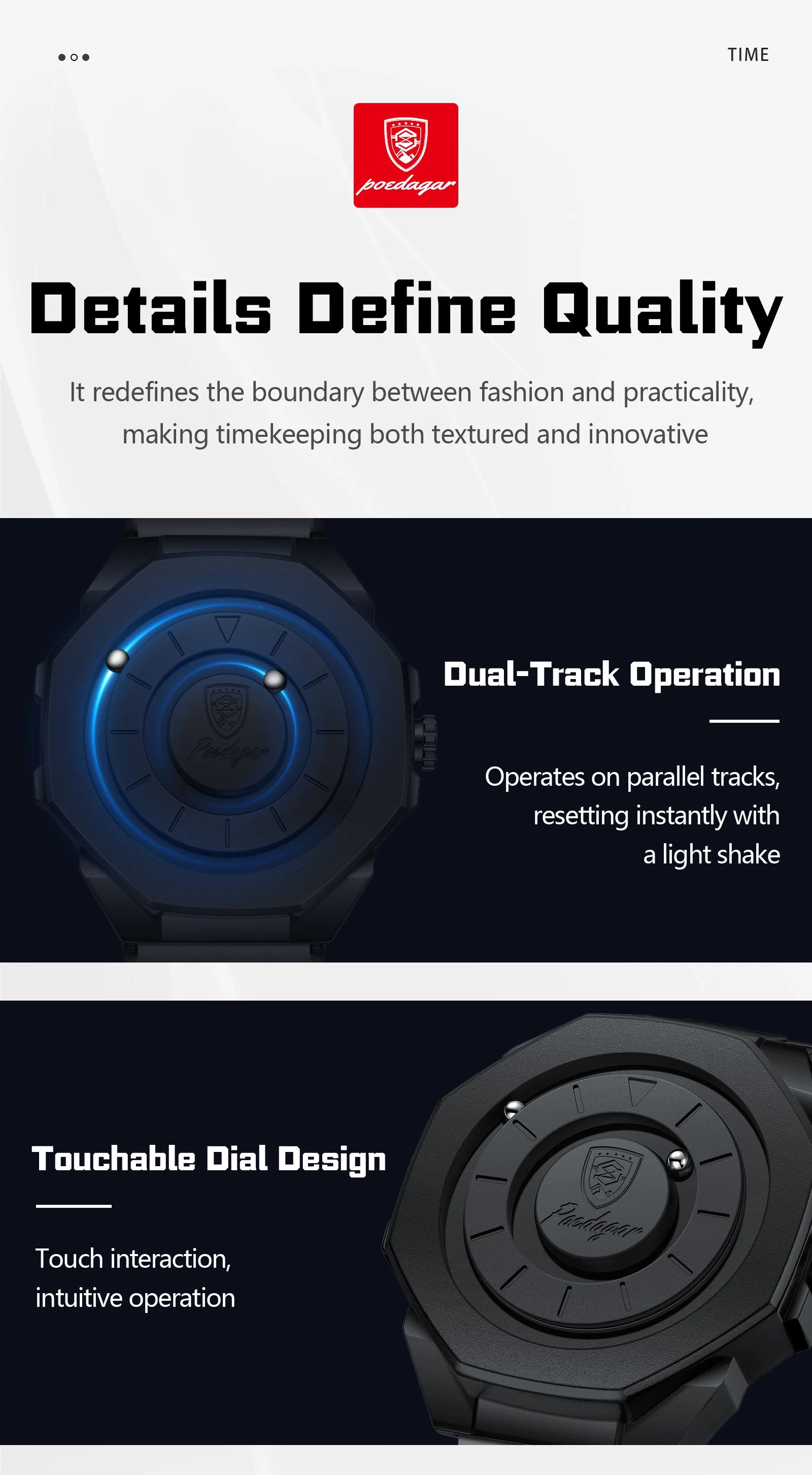 POEDAGAR High Quality Luxury Watch For Men Waterproof Fashion Man Wristwatch Business Stainless Steel Men's Quartz Watches Reloj