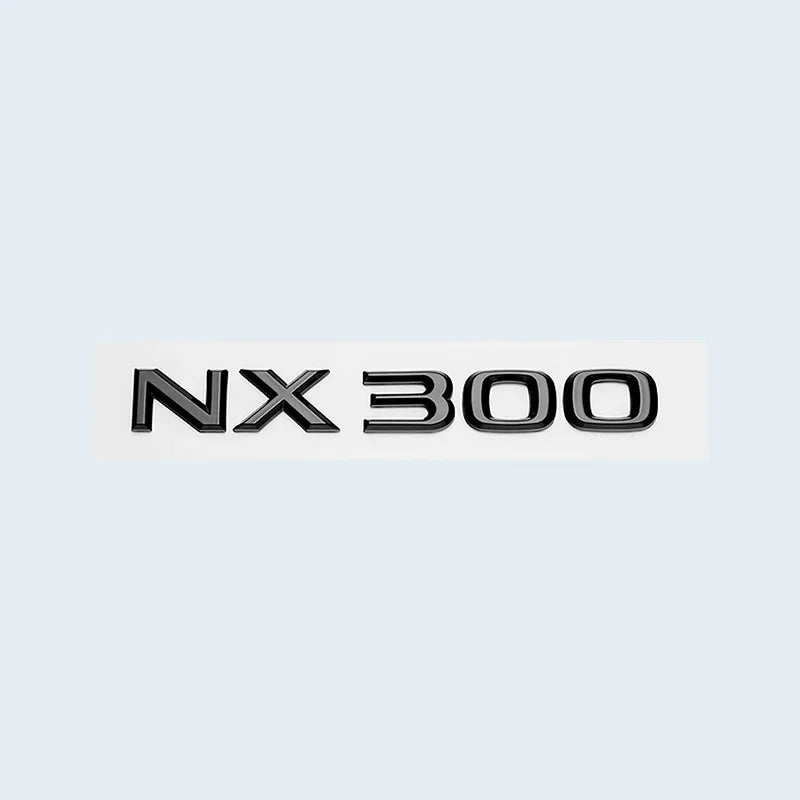 Glossy Black ABS Letters NX200 NX300 NX200t NX300h HYBRID Emblem For Lexus Car Trunk Logo Sticker Badge Accessories
