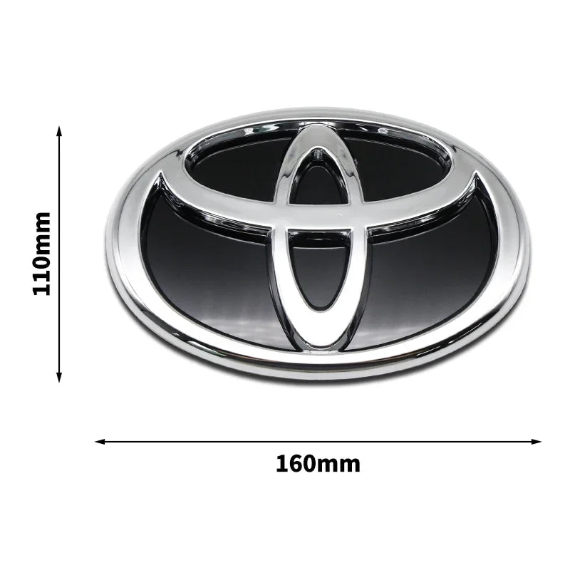 3D Car Logo Modified Car Logo Badges Front And Rear Logo Silver For Toyota Hybrid Series Prado Highlander Camry Corolla Styling