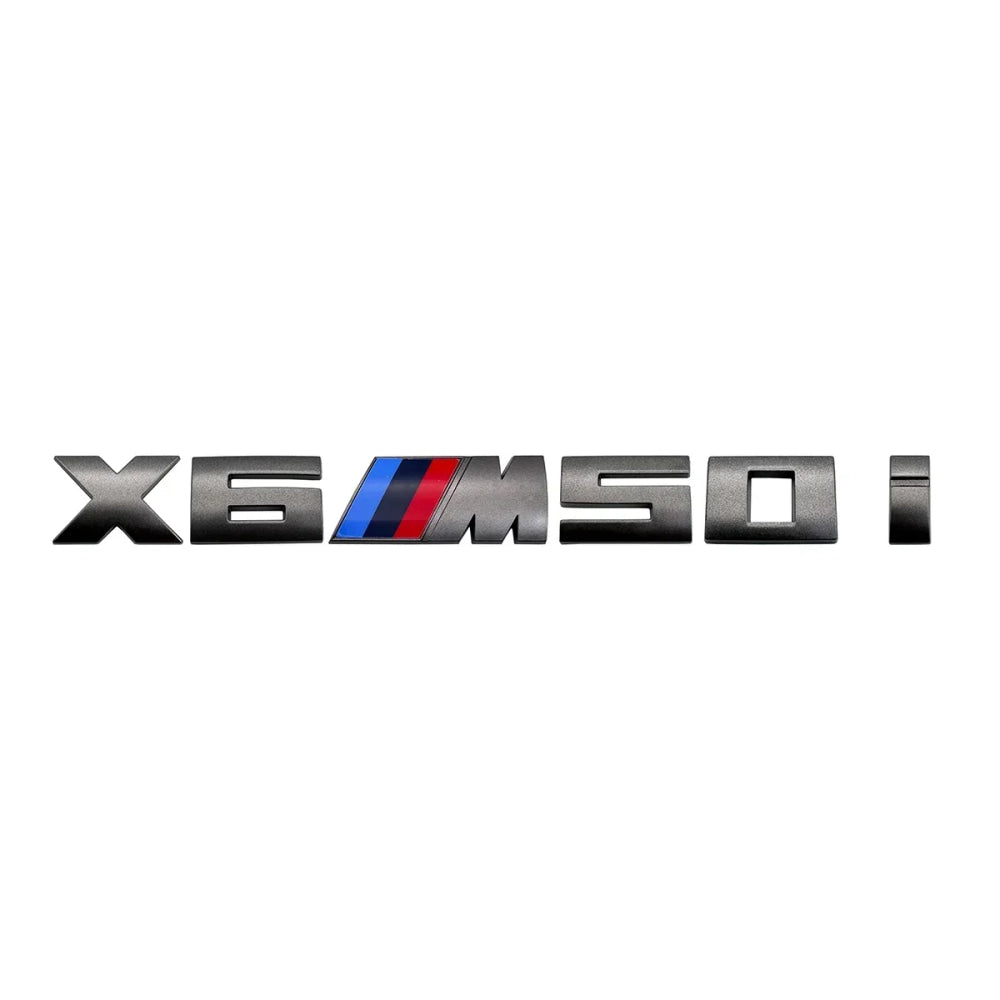 7.3cm for M logo new gray ABS letter sticker trunk badge For BMW X3 M40D 40I X4 M40D X5 M50D 50I X6 M50D 50I X7 M50D 50I