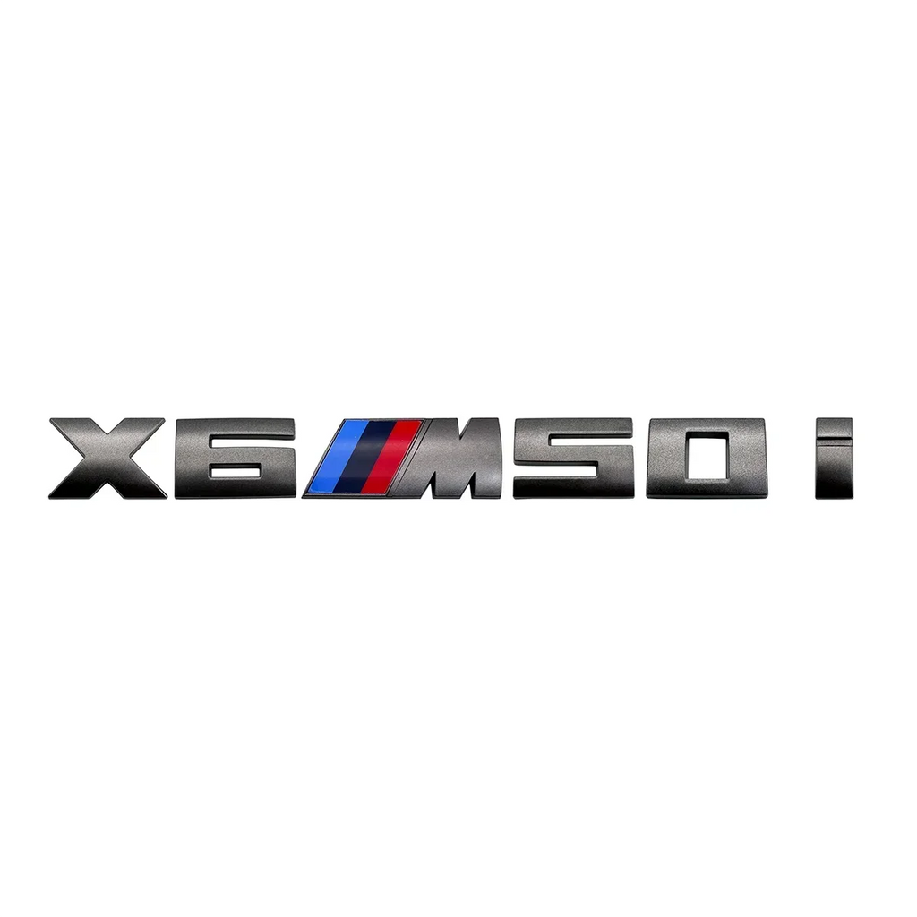 7.3cm for M logo new gray ABS letter sticker trunk badge For BMW X3 M40D 40I X4 M40D X5 M50D 50I X6 M50D 50I X7 M50D 50I
