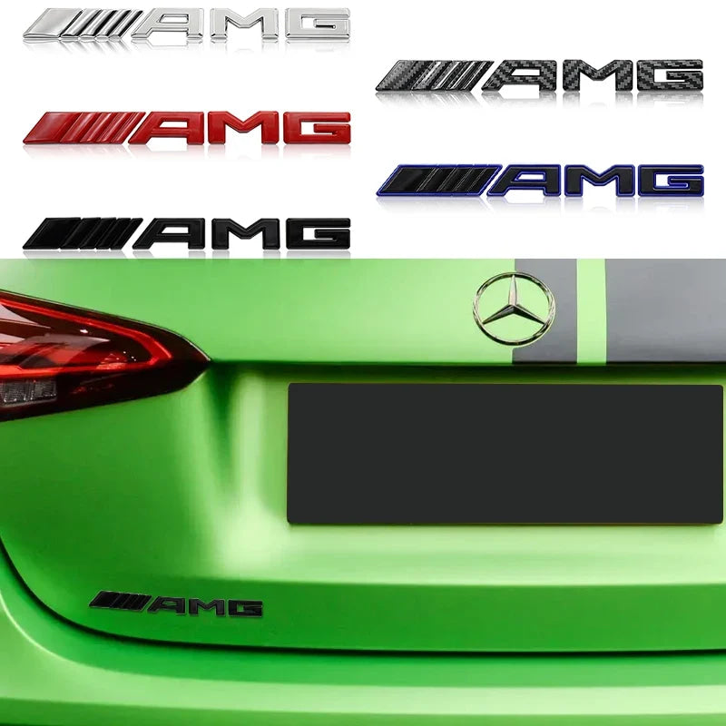 3D ABS Car AMG Logo Badge Rear Trunk Emblem Stickers Decal For Mercedes Benz AMG A B C E G W211 W203 W204 W210 W124 Accessories