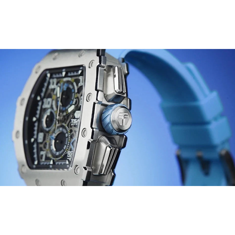 TSAR BOMBA Watch for Men Luxury Brand Tonneau Design Waterproof Clock Stainless Steel Wristwatch Fashion Rectangle Mens Watch