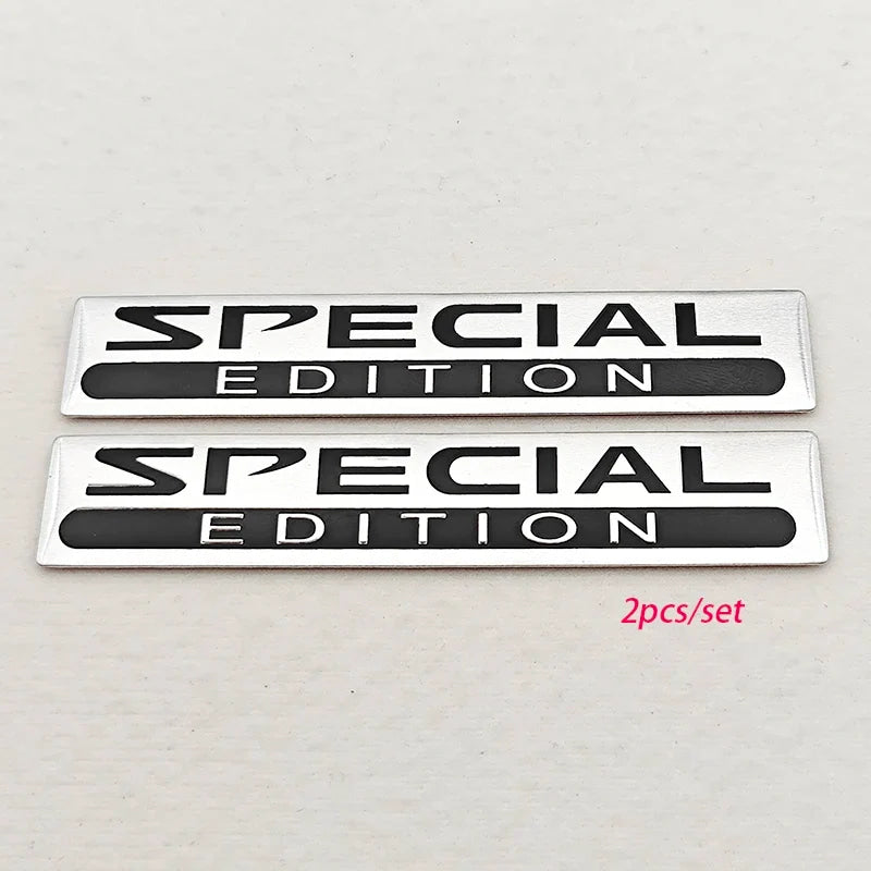 2pcs 3D Aluminum LIMITED/SPECIAL EDITION Emblem Badge Car Stickers Decal For Audi Honda Opel Toyota Mercedes Mazda Motorcycle