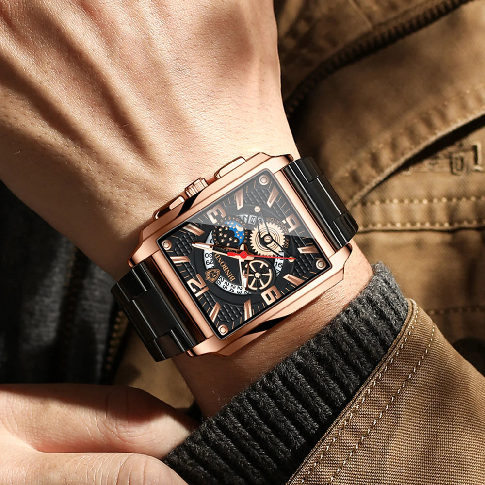 BINBOND Luxury quartz wristwatches luminous waterproof auto date chronograph men's watch business sport fashion casual reloj