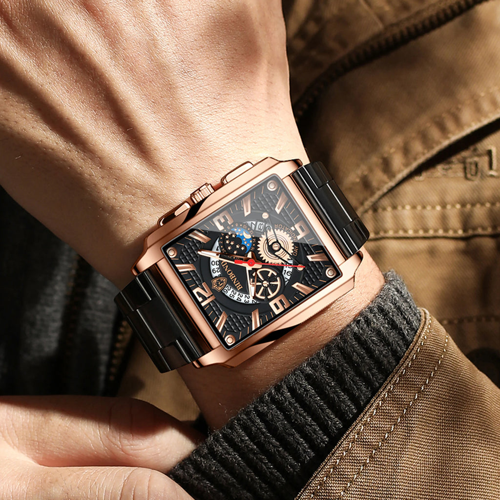 BINBOND Luxury quartz wristwatches luminous waterproof auto date chronograph men's watch business sport fashion casual reloj