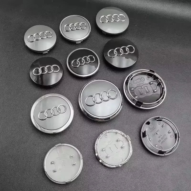 4Pcs Cap Hub Covers Badge Car Styling Wheel Center for Audi A1 A3 A4 A5 A6 A7 A8 Q1 Q2  Q3 Q5 Q7 S1 S3 S4 S6 Accessories