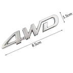 4WD Metal Sticker 3D Chrome Emblem 4X4 Badge Decal Car Styling for Honda CRV Accord Civic Suzuki Grand Vitara Swift SX4 Sticker