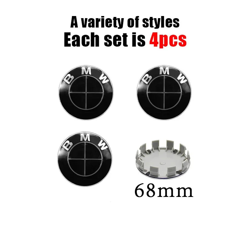 4Pc 68mm 56mm Car Rim Cover Wheel Hub Center Caps Badge Emblem Accessories For BMW E90 E60 F18 E46 F30 F20 M2 M5 M3 E87 M4 X3 X5