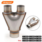 3” Single / 2.5" Dual Universal Stainless Steel Y Pipe Adapter Exhaust Pipe