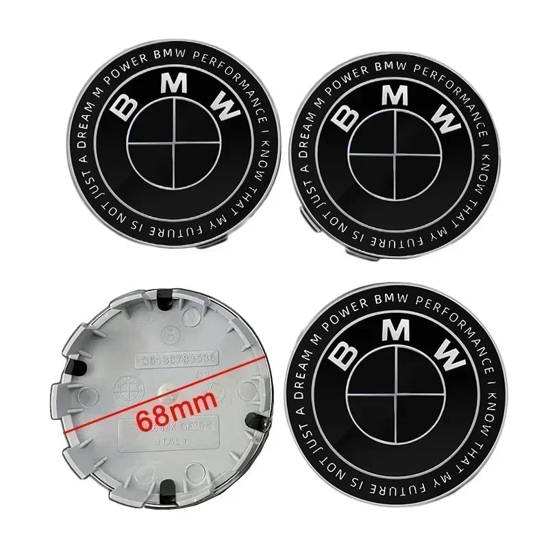 4Pcs 68mm 56mm Car Wheel Center Hub Cap Caps Emblem Logo For E90 E60 E61 E93 E87 E36 E46 E39 E53 F30 F20 F10 F15 X1 X3 X5 X6