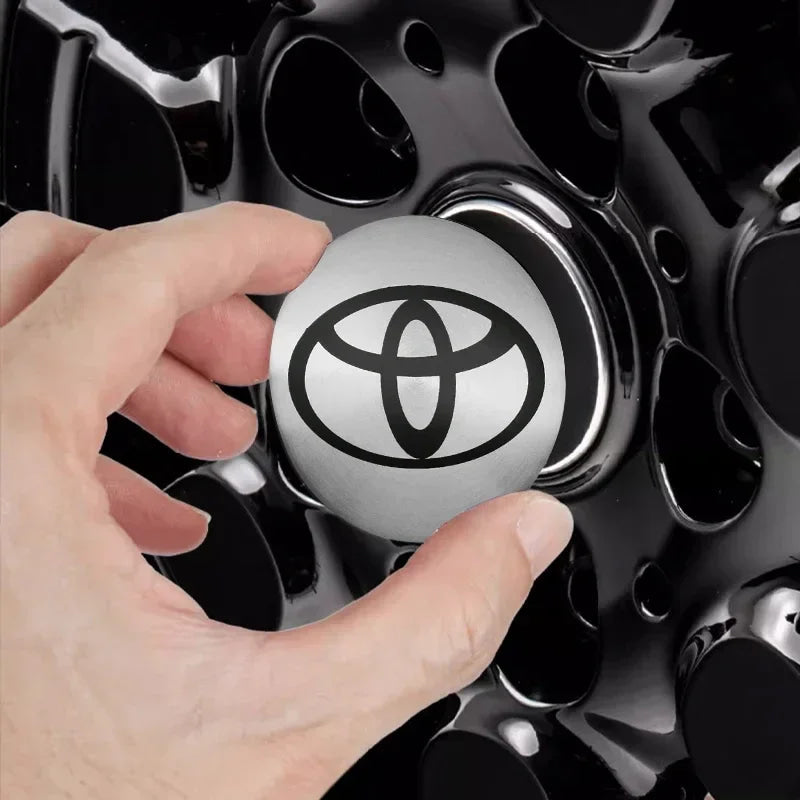 4pcs 56mm Car Styling Wheel Center Hub Caps Stickers Badge Emblem Decoration Decal For Toyota Corolla Auris Yaris CHR Rav4 Hilux