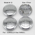 4Pcs 57/62mm Car Wheel Center Hub Cap Rim Cover For Toyota Corolla RAV4 LEVIN Yaris C-HR Camry Prius Prado  Car Auto Accessories