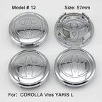 4Pcs 57/62mm Car Wheel Center Hub Cap Rim Cover For Toyota Corolla RAV4 LEVIN Yaris C-HR Camry Prius Prado  Car Auto Accessories