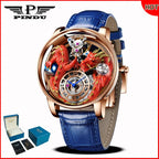 PINDU Design 2025 NEW Men Watch Diamond TourbillionTop Brand Luxury Astronomia Quartz Watch Men sapphire glass waterproof Watch