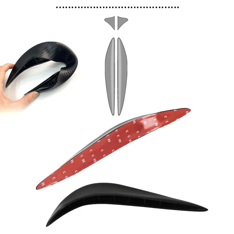 31cm Arc-shaped Universal Rubber Car Bumper Corner Protector Stickers Guards Buffer Trim Molding Anti-Scratch Protection Strip