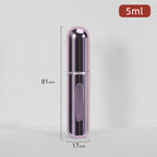Mini atomizador de botella de Perfume recargable, pulverizador de aluminio, contenedor de líquidos portátil de viaje, herramienta dispensadora de cosméticos, 1 ud.
