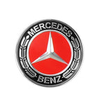 57mm ABS Car Flat Hood Emblem Sticker Front Badge Logo For Mercedes Benz AMG C180 E300 S200 W206 W205 A0008171801 Accessories