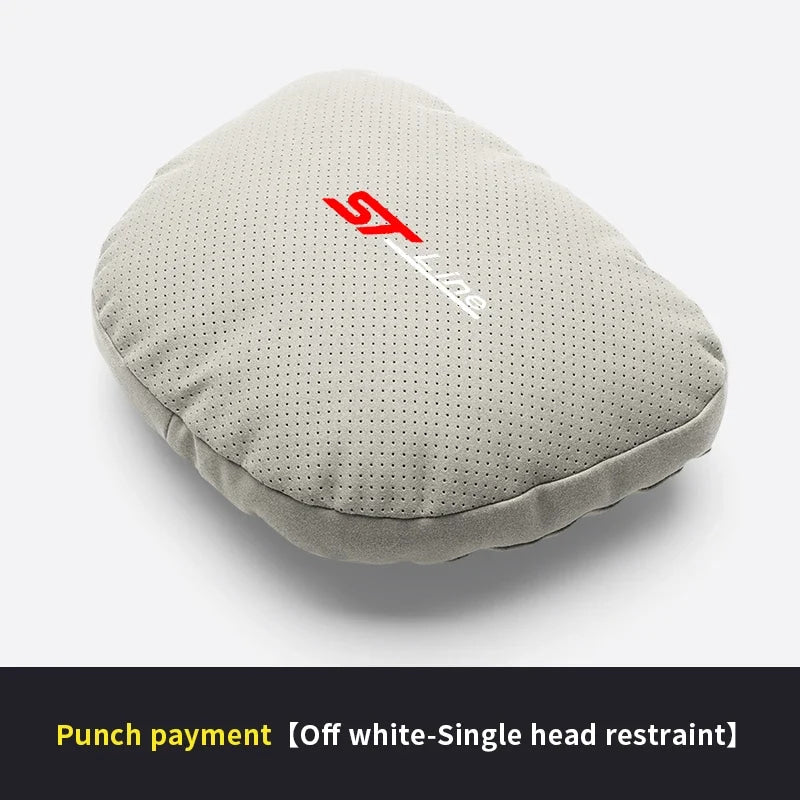 For Ford STline Focus Mondeo Explorer Edge Fiesta Fusion Kuga Escape Auto Headrest Neck Support Lumbar Cushion Soft Neck Pillow