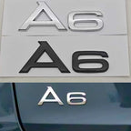 3D ABS Chrome Black Car Letters A4 A6 Logo Rear Trunk Badge Sticker Decals For Audi A4 A6 Auto Tail Marking Accessories