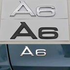 3D ABS Chrome Black Car Letters A4 A6 Logo Rear Trunk Badge Sticker Decals For Audi A4 A6 Auto Tail Marking Accessories