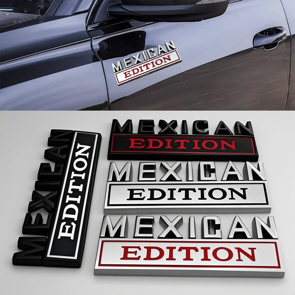 Mexican Edition Metal Car Emblems - Ideal for Hood, Trunk, Fenders, Doors of Nissan, GM, VW, Toyota, Chevy