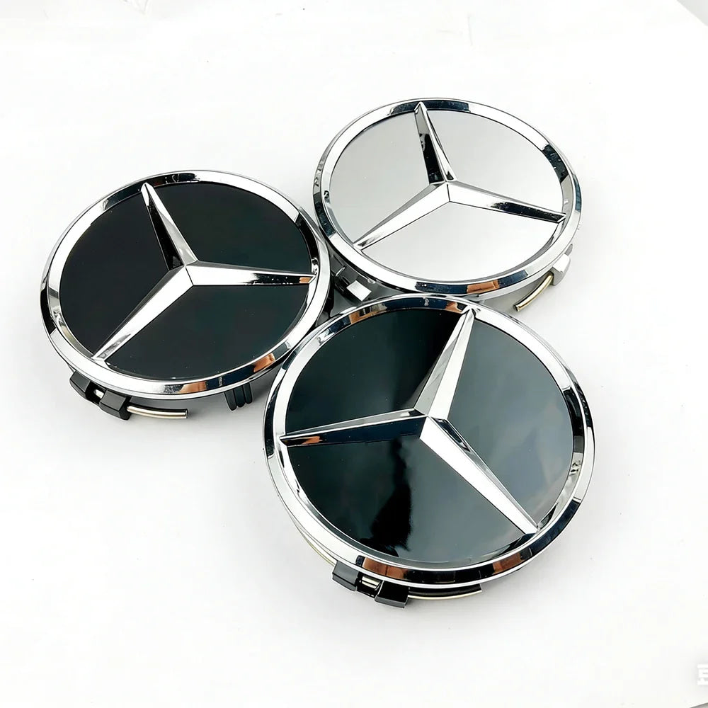 Car Wheel Center Logo Hub Cap 4pcs 75mm For Mercedes Benz AMG W204 C218 A207 C117 CLA CLS E Class W212 S212 X166 W176 W205 W246