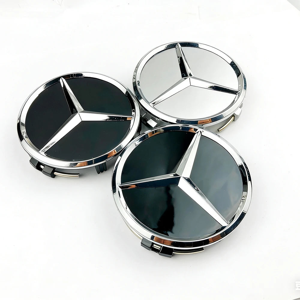 Car Wheel Center Logo Hub Cap 4pcs 75mm For Mercedes Benz AMG W204 C218 A207 C117 CLA CLS E Class W212 S212 X166 W176 W205 W246