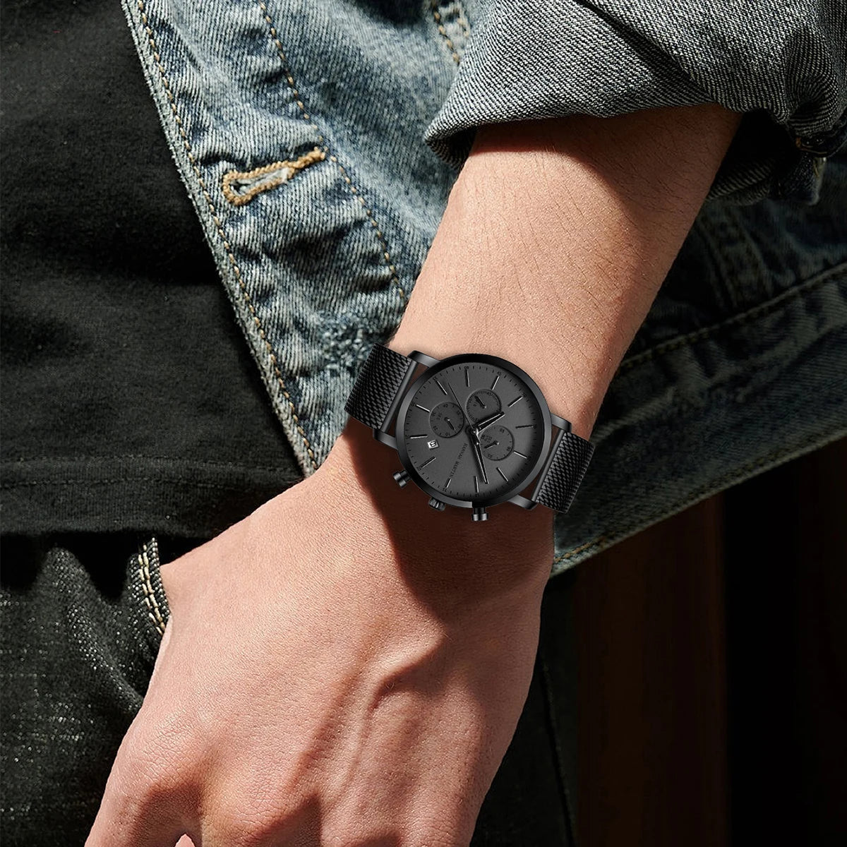 Reloj Hannah Martin Top para hombre, marca de estilo empresarial, acero inoxidable, moda, resistente al agua, deportivo, reloj de cuarzo multifuncional para hombre