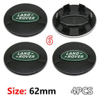 4Pcs 62mm Premium ABS Car Wheel Center Hub Caps Emblem Badge For Range Rover L322 L405 Evoque Discovery Velar SVR Accessories