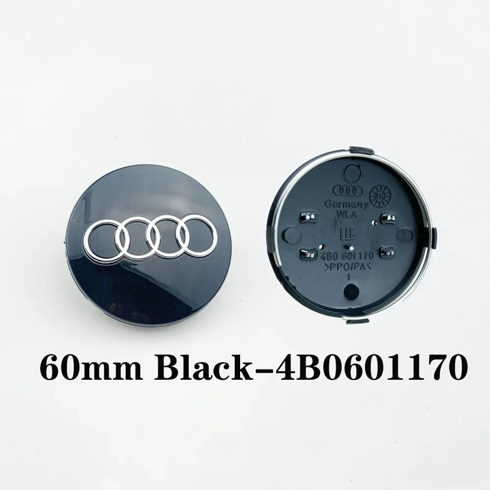 4Pcs Cap Hub Covers Badge Car Styling Wheel Center for Audi A1 A3 A4 A5 A6 A7 A8 Q1 Q2  Q3 Q5 Q7 S1 S3 S4 S6 Accessories