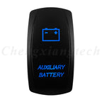 12V 20A Blue Led Car Boat Laser Rocker Switch ON OFF, (ON) OFF, ON OFF ON, (ON) OFF ON, (ON) OFF (ON) Waterproof