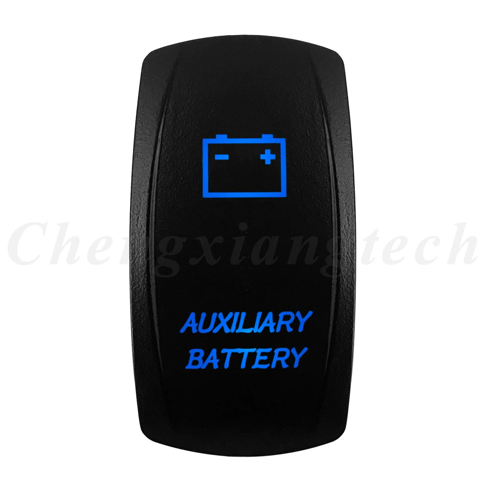 12V 20A Blue Led Car Boat Laser Rocker Switch ON OFF, (ON) OFF, ON OFF ON, (ON) OFF ON, (ON) OFF (ON) Waterproof