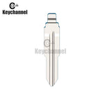 Keychannel 10pcs #137 HYN10 Metal Blank Flip Blade KD VVDI Remote Key SSY3 Blade For Ssangyong S170 Uncut Car Key Replace Blade