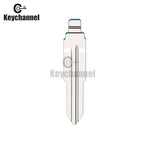 Keychannel 10pcs #137 HYN10 Metal Blank Flip Blade KD VVDI Remote Key SSY3 Blade For Ssangyong S170 Uncut Car Key Replace Blade