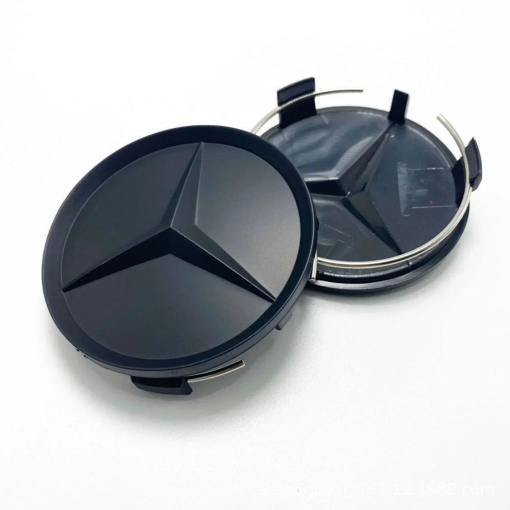 4 pieces 75MM Integrated Black or Silver Star Logo Mercedes Benz Amg C177 W218 Class Wheel Rims Center Hub Caps Auto Accessories