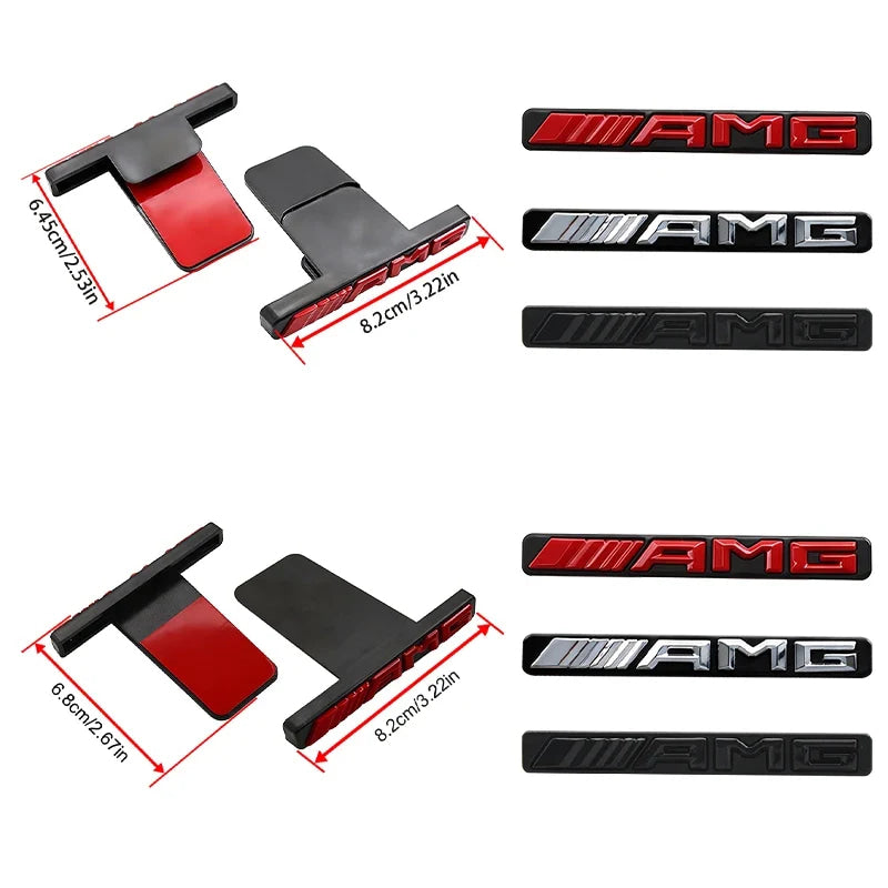 For Mercedes Benz W203 W204 W205 W210 w211 W124 W169 W176 W177 W202 ABS 3D AMG Logo Emblem Car Front Grille Badge accessories