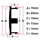 4Pcs/Set 75mm Car Vehicle Wheel Hub Center Cap Cover ABS Black Silver Universal High Quality Durable Exterior Auto Accessories