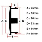 4Pcs/Set 75mm Car Vehicle Wheel Hub Center Cap Cover ABS Black Silver Universal High Quality Durable Exterior Auto Accessories