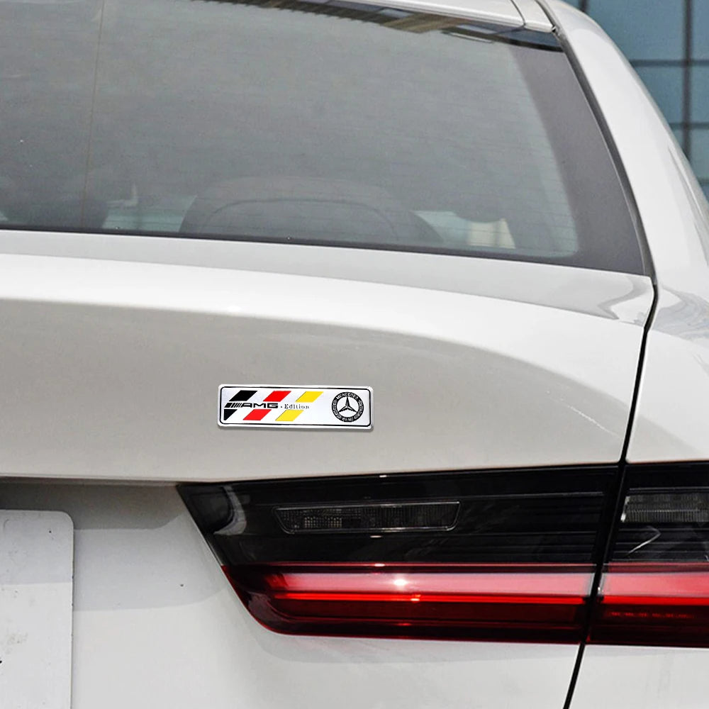 3D Aluminum Car Side Body Trunk Emblem Decoration Sticker For Mercedes Benz AMG Class GLK GLA CLA GLB W108 W447 W204 W205 Fortwo