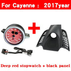 Car Stopwatch Panel Cover For Porsche Cayenne 958 chrono watch Interior Center Dashboard Clock Compass Modification Accessories