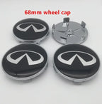 4pcs 56mm 60mm 65mm 68mm infiniti Car Wheel hub Center Cap Badge covers emblem sticker Styling accessories