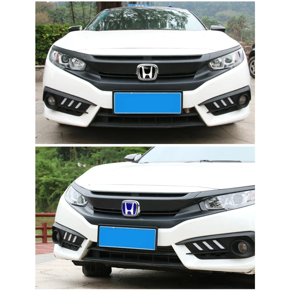 Car Logo Badge Front Grille Trunk Steering Wheel Decoration Accessories For Honda Fit GK5 HRV Vezel Accord Civic Cars Emblem