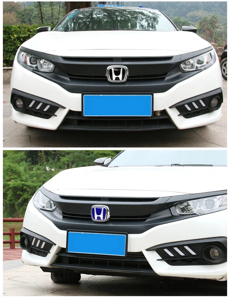 Car Logo Badge Front Grille Trunk Steering Wheel Decoration Accessories For Honda Fit GK5 HRV Vezel Accord Civic Cars Emblem